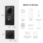 Aqara Smart Doorbell Camera G410 with Chime, 2K, HomeKit Secure Video, 2-Way Audio, Built-in Matter Hub, Wireless/Wired, Supports Apple Home, Alexa, Google, Home Assistant, 2.4G/5GHz Wi-Fi, Black
