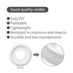 2Packs Molded Nylon Ceiling Medallion for Light Fixtures and Ceiling Fans, 9.8"OD x 4"ID x 0.94"P (Fits Canopies up to7-1/4")（White）