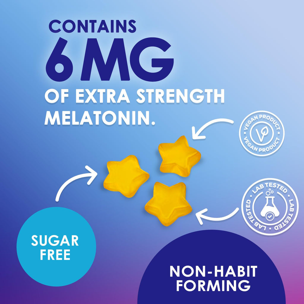 Melatonin Sleep Gummies - 6mg Per Serving - Sugar-Free Sleep Support Melatonin Gummy for Adults - Extra Strength Sleeping Gummy Supplement - Supports Restful Sleep - Tasty Orange Flavor - 120 Gummies