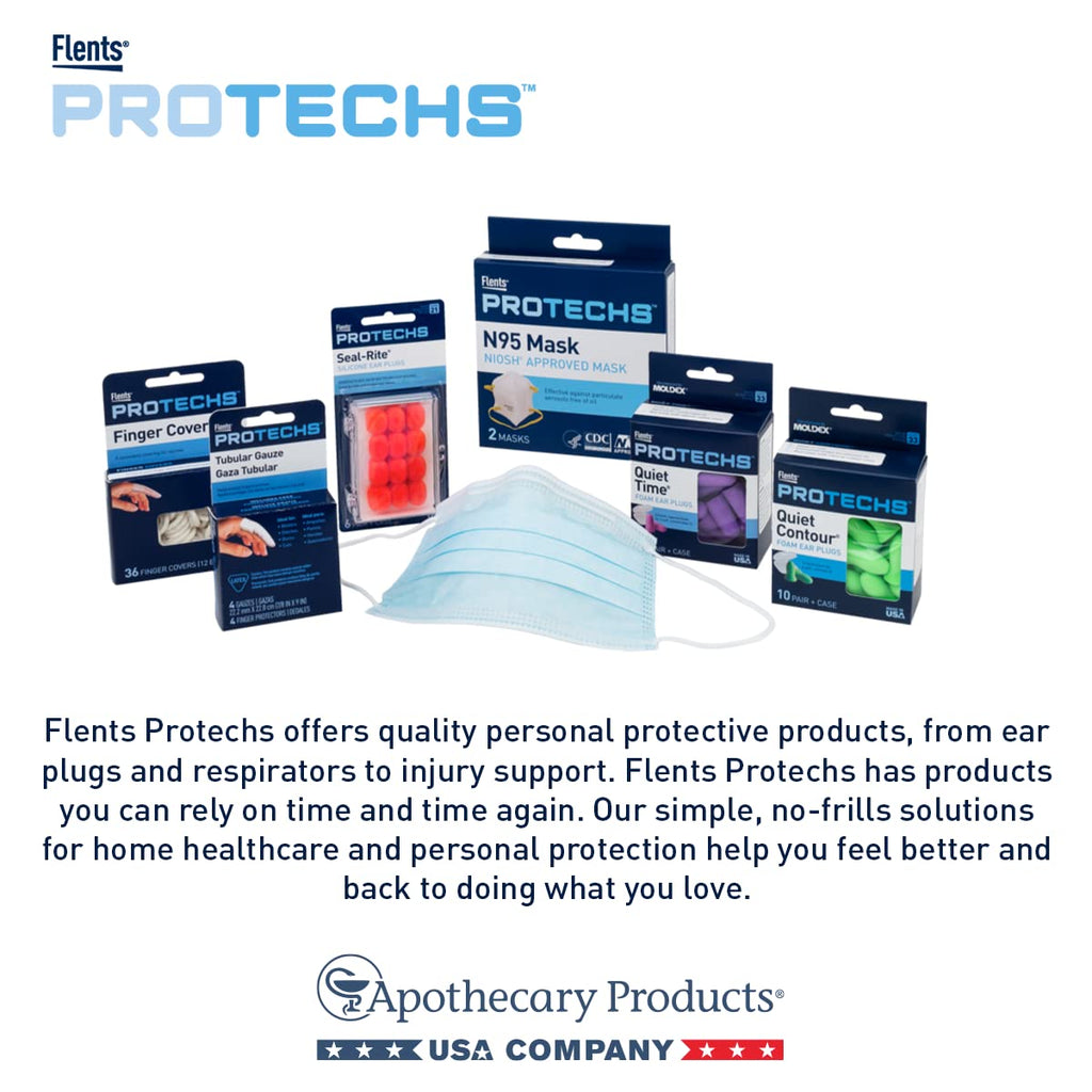 Flents Protechs Foam Ear Plugs, 50 Pair for Sleeping, Snoring, Loud Noise, Traveling, Concerts, Construction, Studying, Work, Shooting, NRR 33, Noise Cancelling, Disposable, Purple, Made in the USA