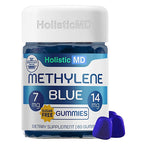 Holistic MD Methylene Blue for Humans USP Pharma Grade 7mg and 14mg dose - 3rd Party Certified Quality - Sugar Free Vegan - Berry Flavor 60 Gummies