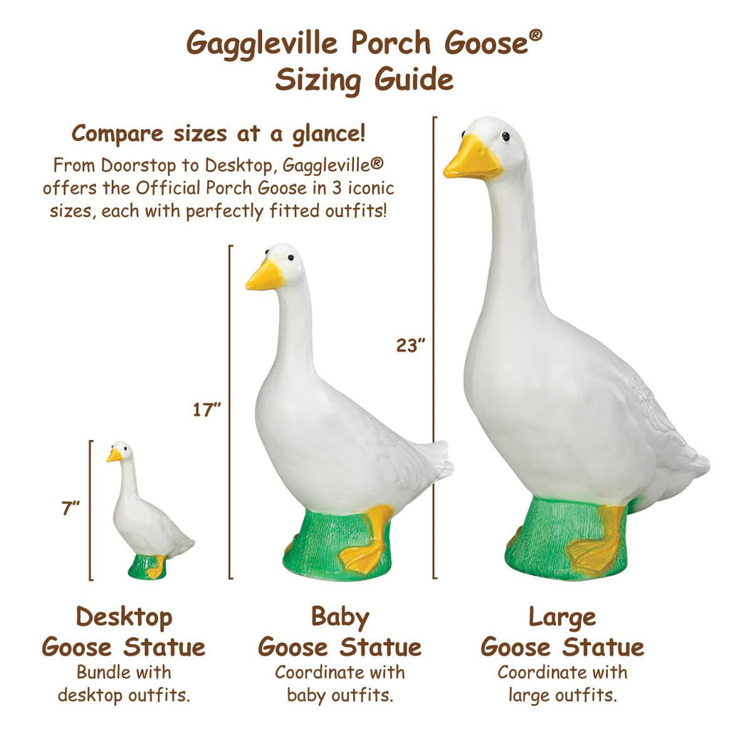 Gaggleville Flamingo Goose Outfit, Fits Large 23" H Statue, by Fox