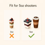 JRWTY Dessert Shooter Boxes 5 Pack, Each Box Holds 20 Count 5 oz Dessert Shooter Cups, Food-Grade Dessert Cup Holder Boxes with Inserts, Dessert Shooter Box Packaging for Parties, Catering (Brown)
