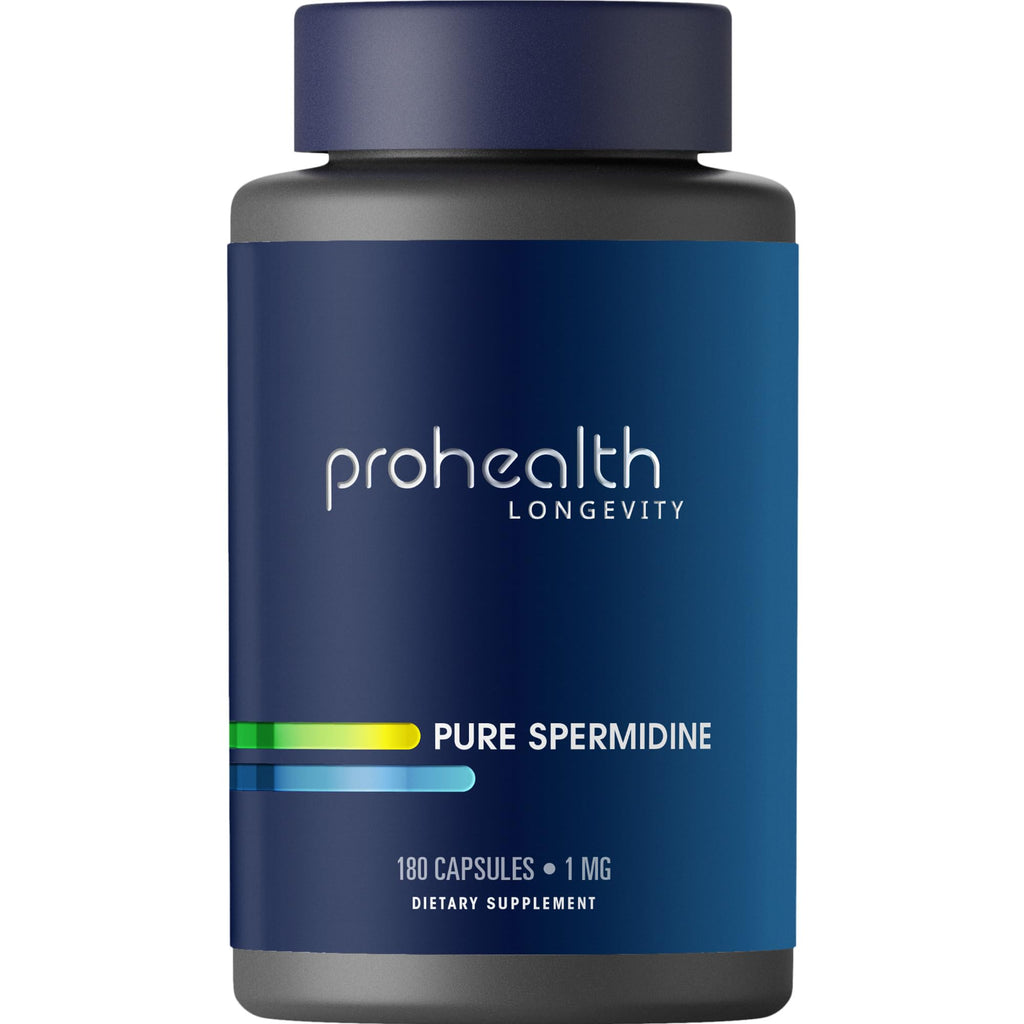 ProHealth Pure Spermidine 1 mg | 180 Capsules | Plant-Based Wheat Germ Extract for Cellular Renewal & Autophagy Support | Non-GMO, Triple Lab-Tested, GMP-Certified