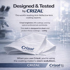 Crizal Eyeglass Cleaning Cloths – 6 Pack Premium Microfiber – Designed & Tested for AR-Coated Lenses – Trusted by Optical Professionals