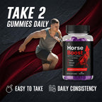 (1 Pack) Horse Boost Gummies - Official HorseBoost Supplement Gummys with Premium Ingredients, Advanced Formula Support for Overall Health & Wellness Reviews (60 Gummies)