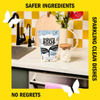 Molly's Suds Dishwasher Pods | Clean Dishwasher Detergent, Cuts Grease & Rinses Clean (Residue-Free) for Sparkling Dishes | 120 Auto-Release Tabs (Unscented)