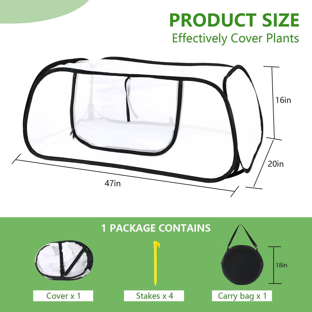 47x20x16 Inch Pop Up Mesh Plant Cover for Garden Raised Beds