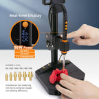 Vertical Heat Set Insert Tool Pressing Machine with 90W Soldering Iron, Heat Set Tips M2-M8, 30PCS Brass Nuts Threaded Inserts for 3D Printed Part