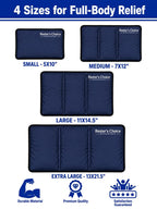 2 Pack Large Ice Packs for Injuries | 11" x 14.5" | Hot & Cold Pack | Reusable Gel Pack, Durable Construction, & Flexible When Frozen (Dark Blue, 11x14.5 Inch (Pack of 2))