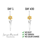 Love You This Much To My Daughter In Law 18k Gold Plated Sunflower Bracelet| Future Daughter in Law Birthday Gifts from Mother in Law | 6-7.5" Adjustable | Luxury Gift Box (Sunflower Bracelet)