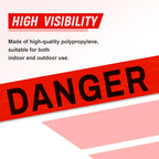 TopSoon Caution Barricade Tape Non-Adhesive Barrier Tape Construction Halloween Party Decoration (6Pack Danger Tape, 1000 Feet)