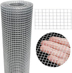 Hardware Cloth 8'' x 20' 1/4 in Galvanized Wire Mesh Roll (23 GA) Chicken Wire Fence Roll for Chicken Pen/coop Fences, Screen mesh, Rabbit/Snake Fences, Poultry enclosures, Handicraft Making, etc.
