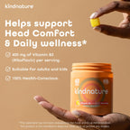 kindnature Vitamin B2 Gummies - Riboflavin 400mg Supplement for Kids & Adults - Non-GMO, Soy & Gluten-Free, Vegan Chewable Gummies (30 Day Supply)