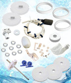 FibroPool Rebuild Kit for Polaris 280 White - Includes Wheels, Turbine, Bearings, Tail, Head Float, Bag, Swing Axle and Scrubber to Tune Up Automatic Cleaners - Not Compatible 360 or 380