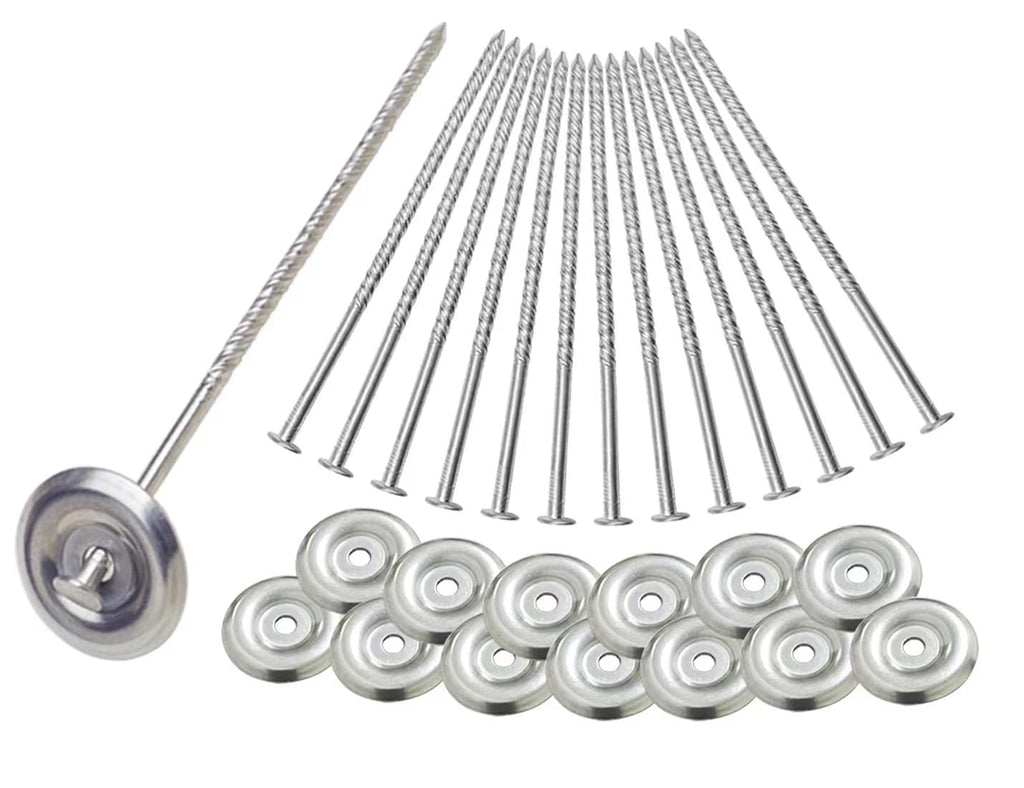 Uitose 14 Count Outdoor Rv Rug Stakes, Stainless Steel Spiral Patio Mats Stakes, Used for Fixing Rugs, Tents, Tarps, and RV Mats，Rv Camping Accessories for Outside,Camper Must Haves
