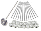 Uitose 14 Count Outdoor Rv Rug Stakes, Stainless Steel Spiral Patio Mats Stakes, Used for Fixing Rugs, Tents, Tarps, and RV Mats，Rv Camping Accessories for Outside,Camper Must Haves