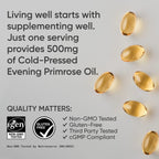 Sports Research Evening Primrose Supplement from Cold Pressed Oil - Softgels for Women’s Health & Skin Health - Gluten Free & Non-GMO GLA - Primrose Oil 500mg, 240 Count
