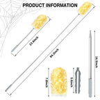 Duster Refills,Static Dust Removal Brush Disposable Replacement Head Compatible with Swiffer Duster Refills for Electronics, Furniture, Blinds, Ceiling Fans (Yellow, 30 Refills+1 Extension Pole)