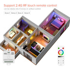 BTF-LIGHTING SP630E Bluetooth Controllers 4 Zones 2.4GHz RF RB4 Remote Kit Support FCOB COB SMD PWM RGBCCT RGBWW LED Strip DC5V DC12V DC24V