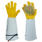 GLOSAV Cactus Garden Gloves- Real Puncture Proof, Thorn proof, Women & Men, Long Leather, Heavy Duty, Great for Gardening, Rose Pruning, Cacti Trimming, Weeding, Pull Thistle, Plant (Large)