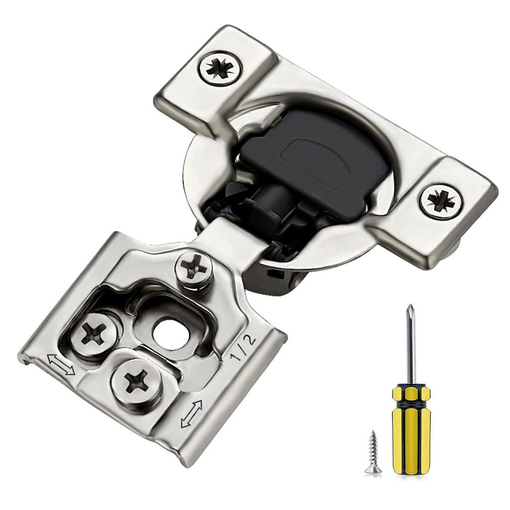 Ravinte 1/2 Inch Overlay Soft Close Hinge Kitchen Cabinet Hinges 50 Pack