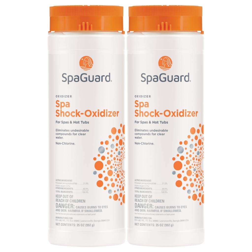 SpaGuard Spa Shock Oxidizer for Spas & Hot Tubs, 35 oz, Pack of 2, Non-Chlorine Oxidizer, Easy to Use, Quick-Dissolving Shock Treatment