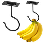 Fitnice 2PCS Self Adhesive Banana Hook Under Cabinet Foldable Banana Hanger