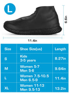 Zbyoujer Waterproof Rain Shoe Covers, Silicone Overshoes with Zipper Non-slip Galoshes for Men and Women