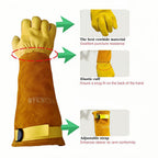 wfkwcxw Long Gardening Gloves, Yellow, Small