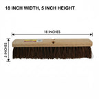 Janico Bristles Outdoor Surface Push Broom with Palmyra Bristles (18 Inch)