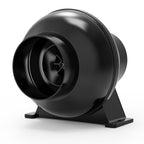 Toolazy 4 Inch Inline Duct Fan – ETL Certified, 195 CFM Quiet Ventilation Fan for Grow Tent, Hydroponics, HVAC, Greenhouse, Bathroom, Basement – Black