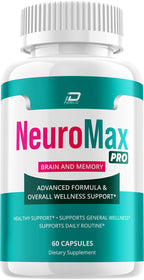 NeuroMax Pro Supplement Capsules – Neuro Max Pro All-Natural Maximum Strength Formula Focus, Memory Support and Reviews (1 Pack – 60 Capsules)