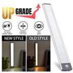 30-LED Motion Sensor Cabinet Light,Under Counter Closet Lighting, Wireless USB Rechargeable Kitchen Night Lights,Battery Powered Light for Wardrobe,Cabinet,Cupboard（Warm Light）-2Pack