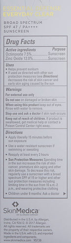 SkinMedica Essential Defense Everyday Clear SPF 47 Sunscreen for Face - This Lightweight, Facial Sunscreen is Ideal for Oily and/or Combination Skin, 1.85 Oz