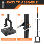 10"x10" Heavy Duty Steel Tamper Tool with 48" Handle