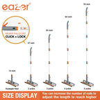 Eazer 3-in-1 Window Squeegee Cleaner, 76'' Spray Window Squeegee with 5-Section Extension Pole, Microfiber and Chenille Cloth, Window Washing Equipment for Indoor/Outdoor Windows, Car Glass