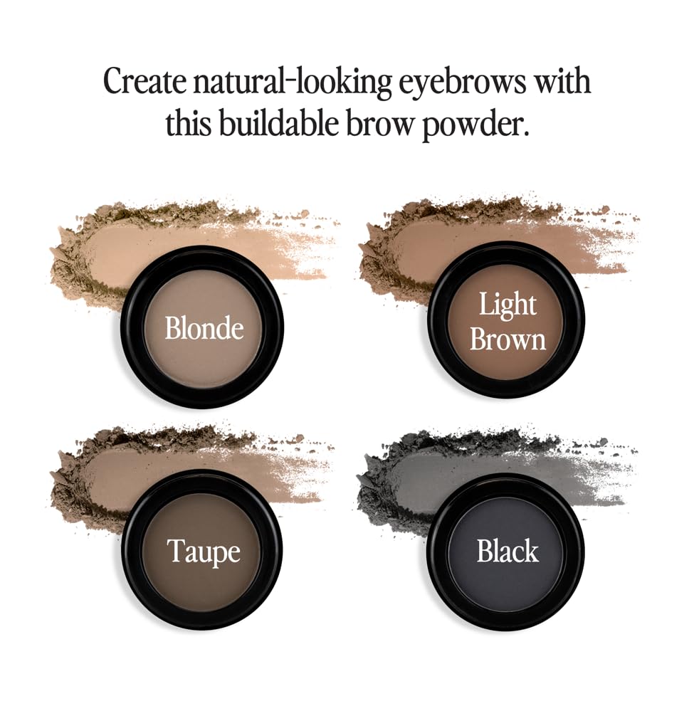 Billion Dollar Brows Eyebrow Powder & Duo Definer Brush – Lightweight, Buildable Formula for Full, Natural Brows, Soft Texture, Seamless Blending, Cruelty-Free & Vegan - Taupe Powder