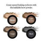 Billion Dollar Brows Eyebrow Powder & Duo Definer Brush – Lightweight, Buildable Formula for Full, Natural Brows, Soft Texture, Seamless Blending, Cruelty-Free & Vegan - Taupe Powder