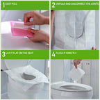 MA CHÉRIE Disposable Toilet Seat Covers, 60 Sheets (6 Packs x 10), Extra Large, Flushable, Travel & Family Friendly