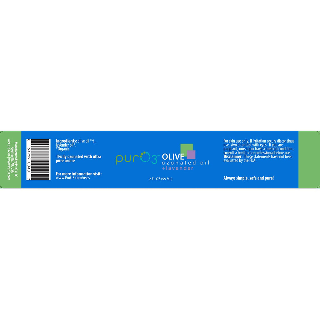 PurO3 Fully Ozonated Olive Oil with Lavender - 2 oz