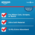 Amazon Basic Care Gauze Pads, 4x4 inches, Sterile, 50 Count | Pack of 4 | For Minor Injuries | Previously All Health