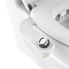 Bio Bidet SlimEdge Bidet Attachment for Toilet, Non Electric, Dual Nozzles for Front and Rear Cold Water Wash, Adjustable Water Pressure, White