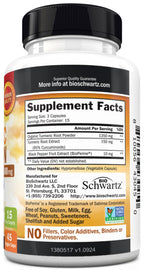 Turmeric Curcumin with Black Pepper Extract 1500mg - High Absorption Ultra Potent Turmeric Supplement with 95% Curcuminoids and BioPerine - Non GMO Tumeric Capsules for Joint Support - 45 Capsules