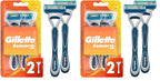 Gillette Sensor5 Men's Disposable Razors, 2 Count (Pack of 2)