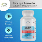 EyeScience - Dry Eye Formula - 90 Softgels - for Relief, Omega-3, Vitamins E, C & B6, Magnesium - Tear Production & Lasting Comfort - 2 Pack