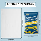 Car Cleaning Wipes, Multipurpose Vehicle Interior Surface Wipes, Soft Disposable Cleaning Cloth for Car Dashboard Seat Door Panel Glass Dust & Stain Removal