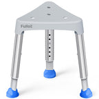 FULLOT Space-Saving Triangular Shower Chair for Elderly and Disabled, 400 lbs Adjustable Shower Stool Seat with Stable-Bracing, Non-Slip Bathtub Chair, Tool-Free Assembly