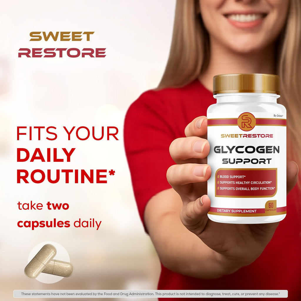 (2 Pack) Sweet Restore Glycogen Support - Official Sweet Restore Capsules Advanced Formula with All Natural Ingredients, SweetRestore Glyco Pills for Wellness & Health, 120 Capsules for 2 Months