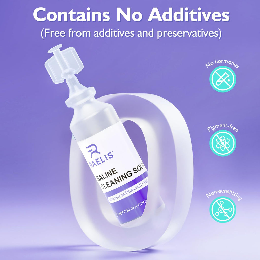 7% Saline Solution for Various Household Uses, 300ml (10.56 FL OZ), 5ml Each, 60Pack